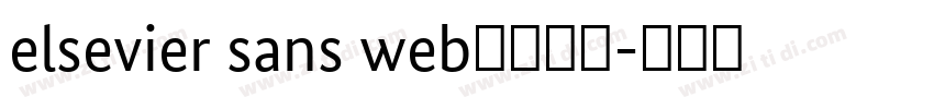 elsevier sans web字体下载字体转换